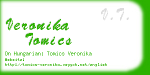 veronika tomics business card